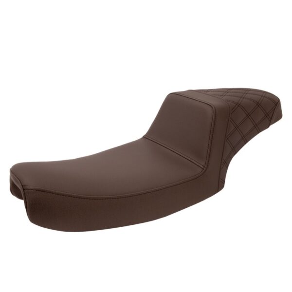 Saddlemen Step-Up™ Rear LS Seat 1991-1995 FXD Dyna (DYNA, FXDB-S, FXDB-D, FXDC, FXDL) – Brown