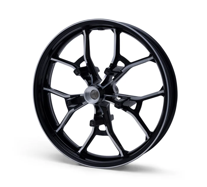 Performance Forged 19″ Front Wheel – Black w/Machined Highlights | HD Touring Models