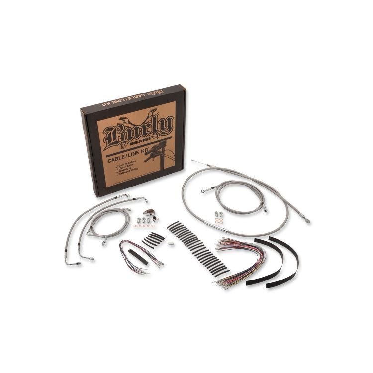 Burly Handlebar Cable Installation Kit For Harley w/ ABS